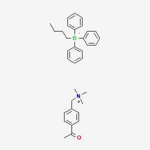 molecular formula C34H42BNO B13736320 N-(4-Acetylbenzyl)-N,N,N-trimethyl ammonium butyltriphenyl borate 