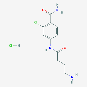 4-(4-Aminobutanamido)-2-chlorobenzamide hydrochloride