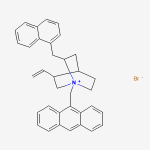 molecular formula C35H34BrN B13736371 N-(9-Anthracenemethyl)cinchonium bromide 