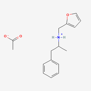 molecular formula C16H21NO3 B13736385 N-(alpha-Methylphenethyl)furfurylamine acetate CAS No. 2980-12-3