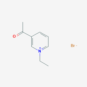 molecular formula C9H12BrNO B13736406 3-Acetyl-N-ethylpyridinium bromide 
