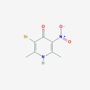 molecular formula C7H7BrN2O3 B13736407 3-Bromo-2,6-dimethyl-5-nitropyridin-4-ol CAS No. 31872-67-0