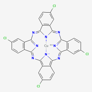 molecular formula C32H12Cl4CuN8 B13736452 Copper, (2,9,16,23-tetrachlorophthalocyaninato(2-)) CAS No. 16040-69-0