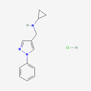 N-[(1-Phenyl-1H-pyrazol-4-yl)methyl]cyclopropanamine hydrochloride