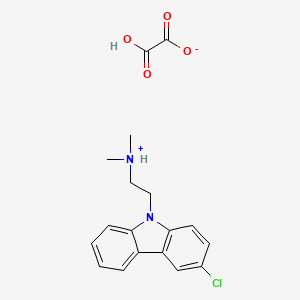 molecular formula C18H19ClN2O4 B13736471 Carbazole, 3-chloro-9-(2-dimethylaminoethyl)-, oxalate CAS No. 41734-71-8