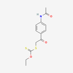 molecular formula C13H15NO3S2 B13736482 O-ethyl [2-(4-acetamidophenyl)-2-oxoethyl]sulfanylmethanethioate 