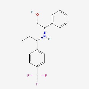 molecular formula C18H20F3NO B13736490 (S)-2-phenyl-2-((S)-1-(4-(trifluoromethyl)phenyl)propylamino)ethanol CAS No. 1003887-66-8