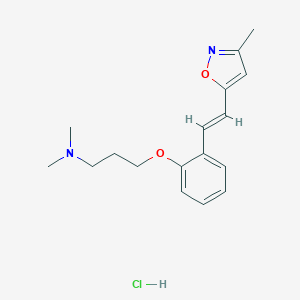 1-Propanamine, N,N-dimethyl-3-(2-(2-(3-methyl-5-isoxazolyl)ethenyl)phenoxy)-, monohydrochloride, (E)-