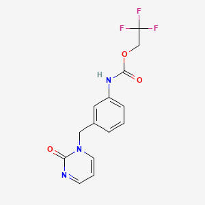 2,2,2-trifluoroethyl N-{3-[(2-oxo-1,2-dihydropyrimidin-1-yl)methyl]phenyl}carbamate