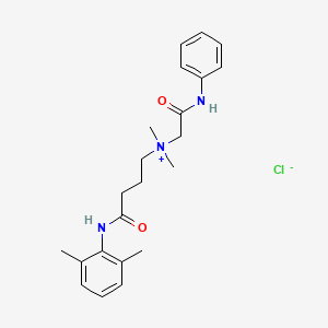 molecular formula C22H30ClN3O2 B13736513 Dimethyl((phenylcarbamoyl)methyl)(3-(2,6-xylylcarbamoyl)propyl)ammonium chloride CAS No. 4061-35-2