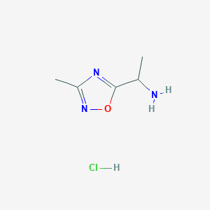 1-(3-Methyl-1,2,4-oxadiazol-5-yl)ethan-1-amine hydrochloride