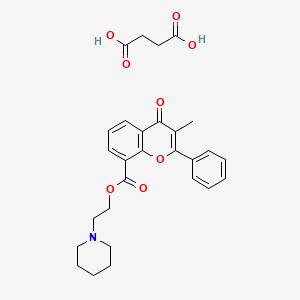 molecular formula C28H31NO8 B13736597 Flavoxate succinate CAS No. 28782-19-6