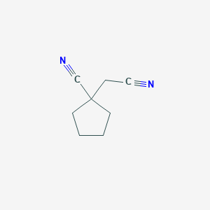 molecular formula C8H10N2 B13736615 1-(Cyanomethyl)cyclopentane-1-carbonitrile CAS No. 1539-03-3