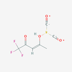 molecular formula C7H5F3IrO4 B13736624 Iridium, dicarbonyl(1,1,1-trifluoro-2,4-pentanedionato-O,O')- CAS No. 14024-04-5