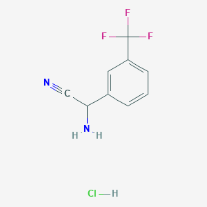 2-Amino-2-[3-(trifluoromethyl)phenyl]acetonitrile hydrochloride