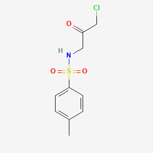 molecular formula C10H12ClNO3S B13736660 N-(3-Chloro-2-oxopropyl)-4-methylbenzenesulfonamide CAS No. 4294-36-4