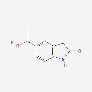 molecular formula C10H11NO2 B1373669 5-(1-hydroxyethyl)-2,3-dihydro-1H-indol-2-one CAS No. 1235440-22-8