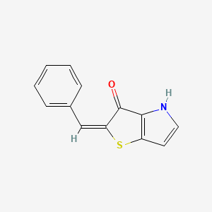 molecular formula C13H9NOS B13736701 (2E)-2-benzylidene-4H-thieno[3,2-b]pyrrol-3-one CAS No. 1443-75-0