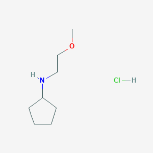 molecular formula C8H18ClNO B1373671 N-(2-methoxyethyl)cyclopentanamine hydrochloride CAS No. 1235440-39-7