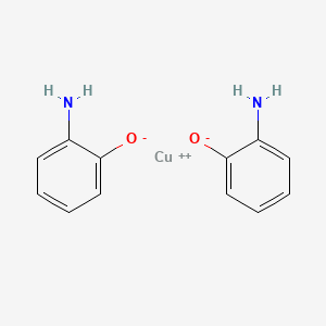 molecular formula C12H12CuN2O2 B13736728 Bis(2-aminophenolato-N,O)copper CAS No. 18347-30-3