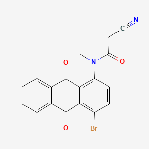 molecular formula C18H11BrN2O3 B13736753 Acetamide, N-(4-bromo-9,10-dihydro-9,10-dioxo-1-anthracenyl)-2-cyano-N-methyl- CAS No. 141399-59-9