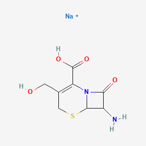 molecular formula C8H10N2NaO4S+ B13736758 Sodium;7-amino-3-(hydroxymethyl)-8-oxo-5-thia-1-azabicyclo[4.2.0]oct-2-ene-2-carboxylic acid 