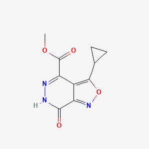molecular formula C10H9N3O4 B1373678 methyl 3-cyclopropyl-7-oxo-6H,7H-[1,2]oxazolo[3,4-d]pyridazine-4-carboxylate CAS No. 1240527-42-7