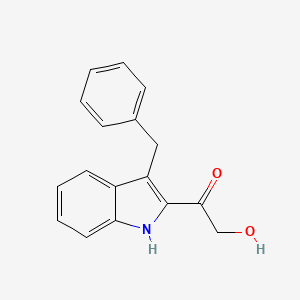 molecular formula C17H15NO2 B13736787 Ketone, hydroxymethyl 3-benzyl-2-indolyl- CAS No. 101831-60-1