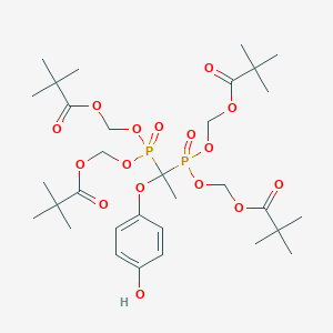[[1-[Bis(2,2-dimethylpropanoyloxymethoxy)phosphoryl]-1-(4-hydroxyphenoxy)ethyl]-(2,2-dimethylpropanoyloxymethoxy)phosphoryl]oxymethyl 2,2-dimethylpropanoate