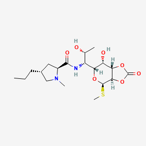 molecular formula C19H32N2O7S B13736838 Lincomycin cyclic carbonate CAS No. 14259-57-5