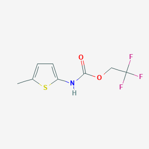 molecular formula C8H8F3NO2S B1373684 2,2,2-trifluoroethyl N-(5-methylthiophen-2-yl)carbamate CAS No. 1354954-00-9