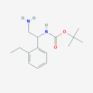 molecular formula C15H24N2O2 B1373687 tert-butyl N-[2-amino-1-(2-ethylphenyl)ethyl]carbamate CAS No. 1270803-91-2