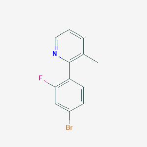 molecular formula C12H9BrFN B1373689 2-(4-Bromo-2-fluorophenyl)-3-methylpyridine CAS No. 1187169-99-8