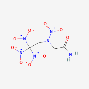 molecular formula C4H6N6O9 B13736904 Acetamide, 2-(N-nitro-N-(2,2,2-trinitroethyl)amino)- CAS No. 101651-41-6