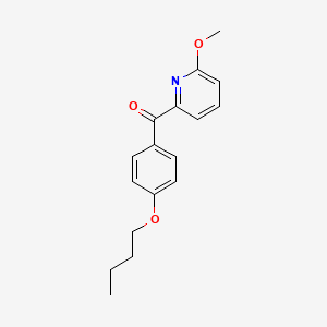 molecular formula C17H19NO3 B1373693 2-(4-Butoxybenzoyl)-6-methoxypyridine CAS No. 1187171-08-9