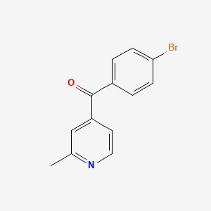molecular formula C13H10BrNO B1373694 4-(4-Bromobenzoyl)-2-methylpyridine CAS No. 1187168-87-1