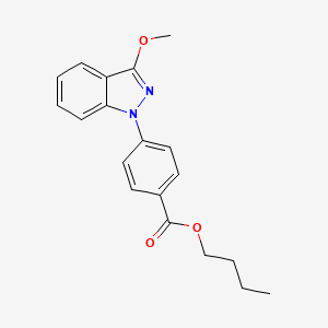 molecular formula C19H20N2O3 B13736943 butyl 4-(3-methoxyindazol-1-yl)benzoate CAS No. 20943-49-1