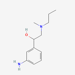 molecular formula C12H20N2O B13736953 alpha-(m-Aminophenyl)-beta-methylpropylaminoethanol CAS No. 105838-77-5