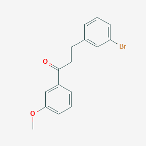 molecular formula C16H15BrO2 B1373697 3-(3-Bromophenyl)-1-(3-methoxyphenyl)propan-1-one CAS No. 898782-03-1