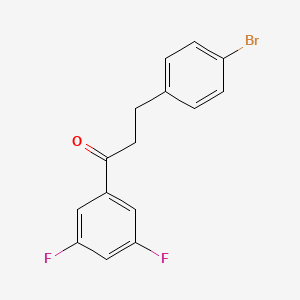 molecular formula C15H11BrF2O B1373699 3-(4-Bromophenyl)-1-(3,5-difluorophenyl)propan-1-one CAS No. 898762-00-0