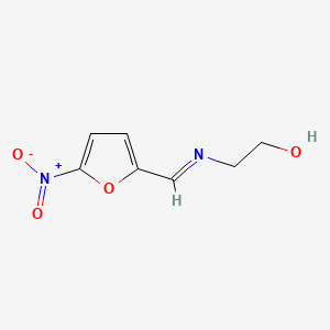 molecular formula C7H8N2O4 B13736990 2-((5-Nitro-2-furyl)imino)ethanol CAS No. 40855-12-7