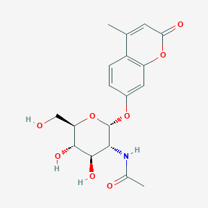 molecular formula C18H21NO8 B013737 4-Methylumbelliferyl-2-acetamido-2-deoxy-alpha-D-glucopyranoside CAS No. 80265-04-9