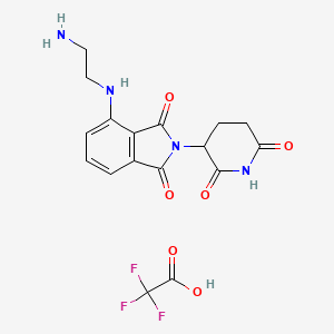 molecular formula C17H17F3N4O6 B1373700 4-(2-Aminoethylamino)-2-(2,6-dioxopiperidin-3-yl)isoindole-1,3-dione;2,2,2-trifluoroacetic acid CAS No. 1957235-67-4