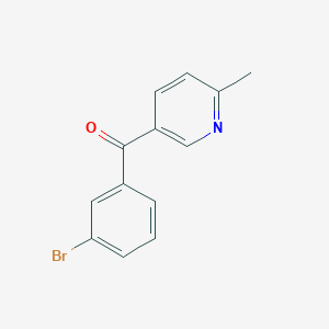 molecular formula C13H10BrNO B1373701 5-(3-Bromobenzoyl)-2-methylpyridine CAS No. 1187169-25-0