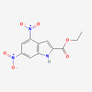 molecular formula C11H9N3O6 B13737036 Ethyl 4,6-dinitro-1H-indole-2-carboxylate CAS No. 1003708-70-0