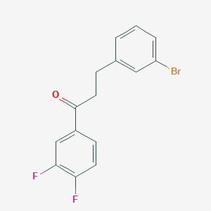 molecular formula C15H11BrF2O B1373704 3-(3-溴苯基)-1-(3,4-二氟苯基)丙-1-酮 CAS No. 898760-79-7