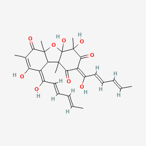 molecular formula C28H32O9 B13737057 Bisvertinolon 