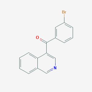 molecular formula C16H10BrNO B1373707 4-(3-Bromobenzoyl)isoquinoline CAS No. 1187169-00-1