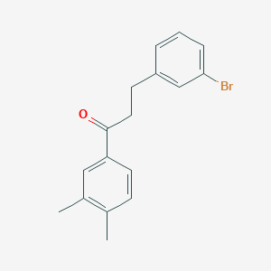 molecular formula C17H17BrO B1373708 3-(3-Bromophenyl)-1-(3,4-dimethylphenyl)propan-1-one CAS No. 898760-30-0