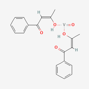molecular formula C20H20O5V B13737088 Bis(1-phenyl-1,3-butanediono)oxovanadium(iv) 